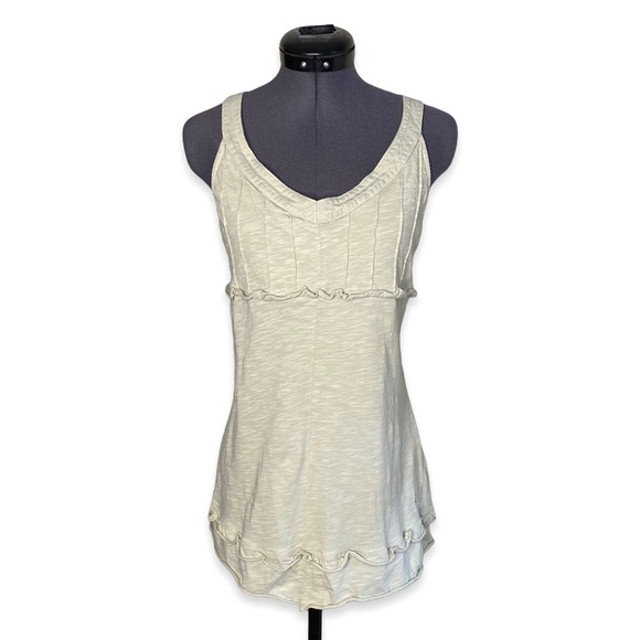 Hurley Tops - Hurley Open Back Criss Cross Cream Tank Top